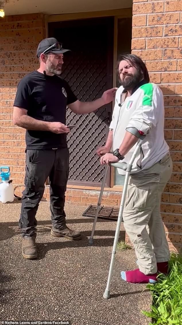 Nathan Stafford (pictured left) vowed to continue fighting for a disheartened John (pictured right) to get funding from the National Disability Insurance Scheme (NDIS)