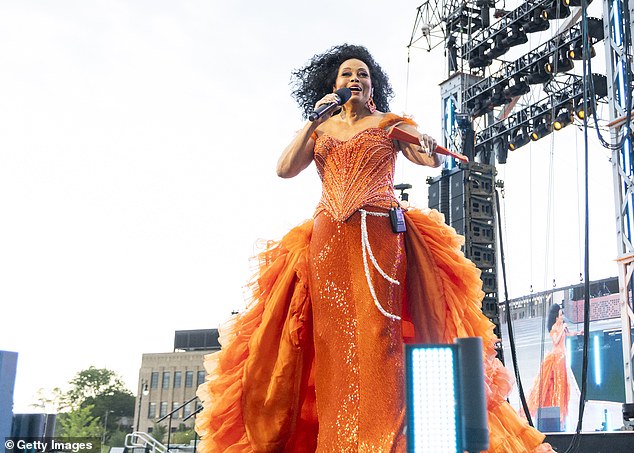 Diana Ross 80 looks slim and glamorous as she shops