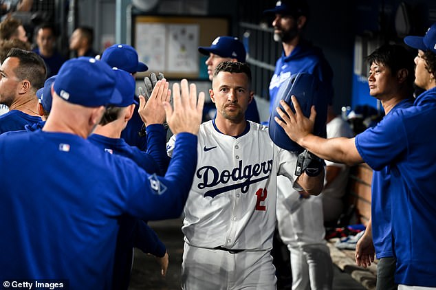 The Dodgers currently sit atop the National League West with a record of 63-46