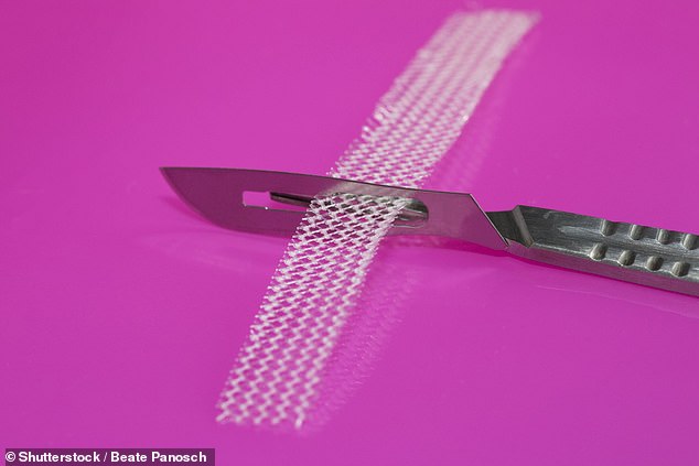 Transvaginal mesh implants, which are made of plastic, have been used to treat incontinence and prolapse after childbirth. But complications include chronic pain 'like razor blades in the body' (file image)