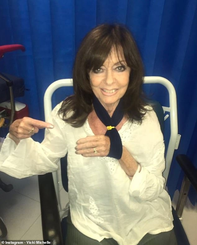 EastEnders star Vicki Michelle, 73, was taken to hospital after a serious fall that left her with broken bones, she shared in an update on Instagram