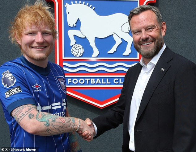 Ipswich Town have announced that Ed Sheeran has acquired a minority stake in the club