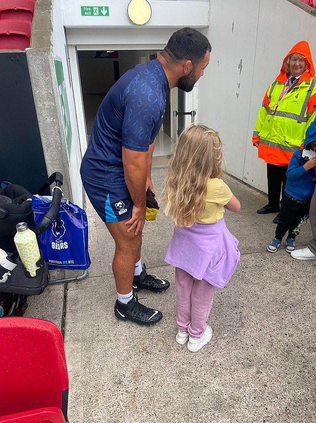 Genge's boots have been adapted to be more suitable for rugby, with long studs on the bottom