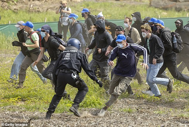 Protesters have been trying to enter the Gigafactory for months (photo)