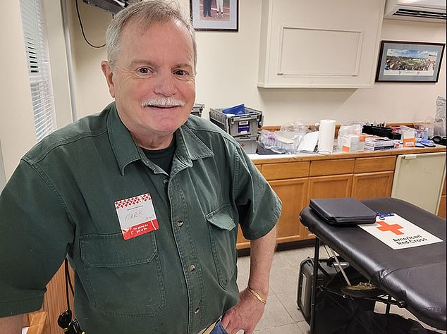 Mark Munson, a 70-year-old motorcyclist from Maine, is among those calling for more people to donate blood. He needed a transfusion after being involved in an accident that led to severe internal bleeding.