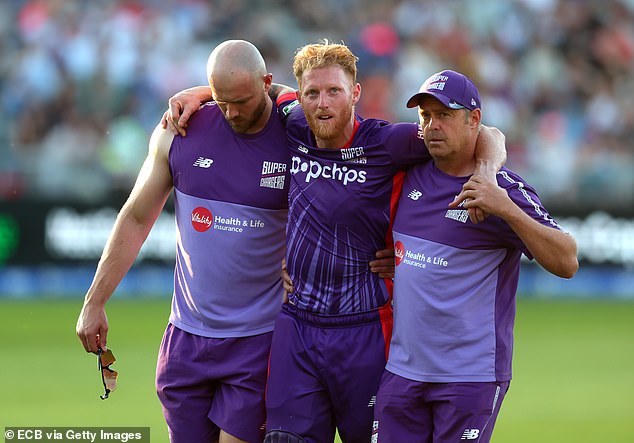 Ben Stokes (centre) is expected to miss England's first Test match against Sri Lanka later this month