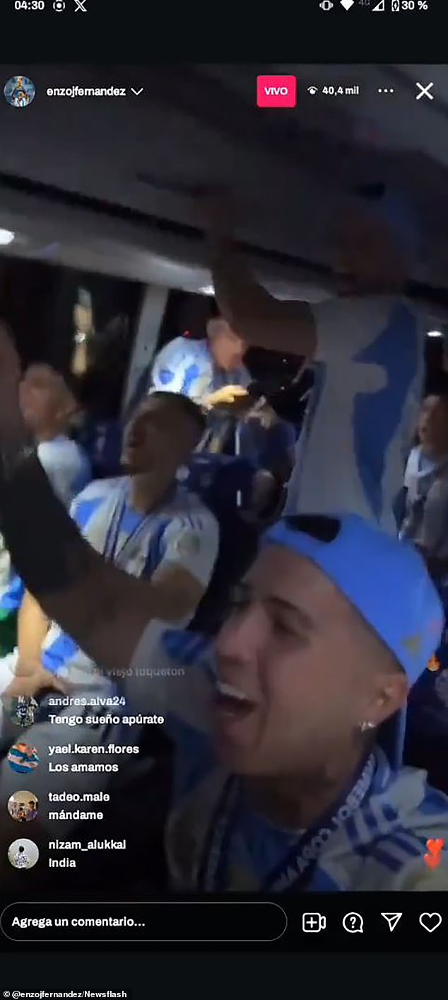 Fernandez sparked a racism storm on Instagram after winning the Copa America with Argentina