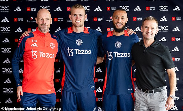 Martthijs de Ligt (middle left) and Noussair Mazraoui (middle right) both joined from Bayern