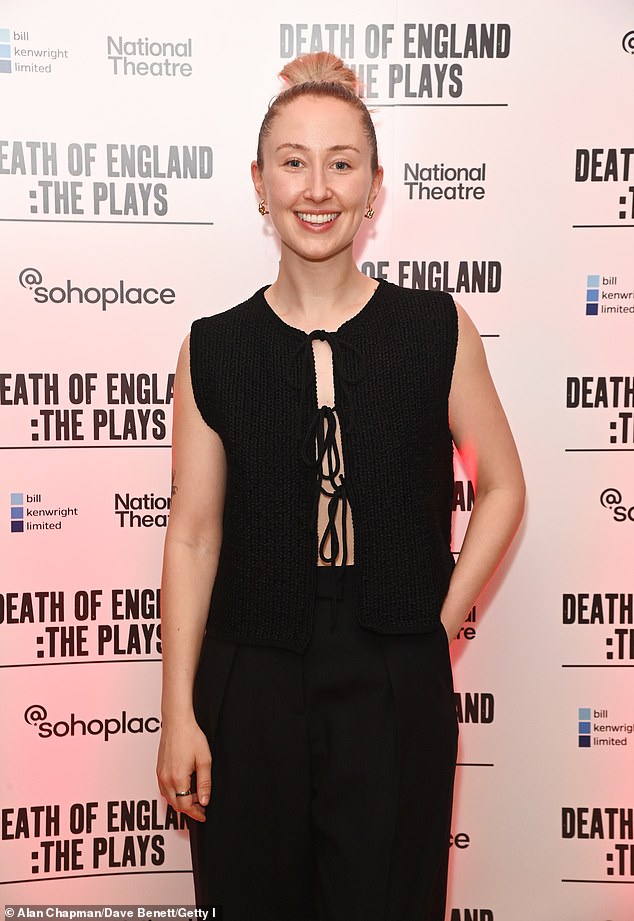 Erin Doherty looked stylish in a black co-ord as she attended the press night after the Death Of England: Closing Time party in London on Wednesday night