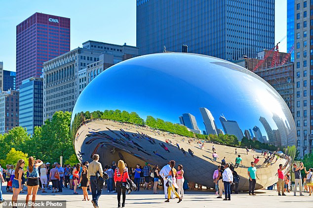 Experts compared the lack of people in the plane's reflection to the same illusion created by The Bean sculpture in Chicago, where hordes of tourists can stand directly in front of the sculpture, but the skyscrapers and sidewalk dominate the image in the reflection.