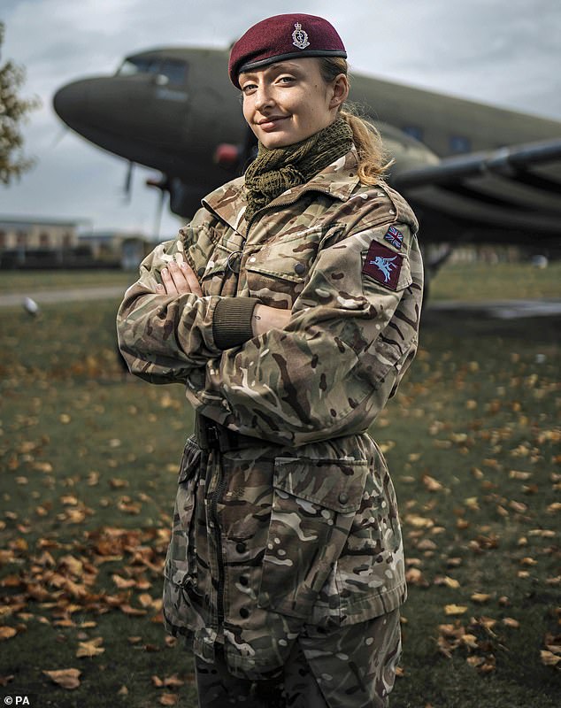 Female army recruits have been told to exercise and build muscle mass if they want to serve on the front lines (archive photo)