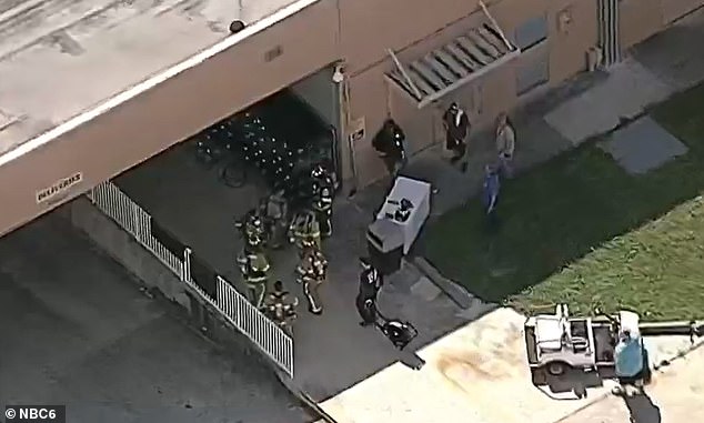 Students were rushed from a high school in Weston, Florida, after several employees were hospitalized with a mysterious illness caused by a carbon monoxide leak in the cafeteria