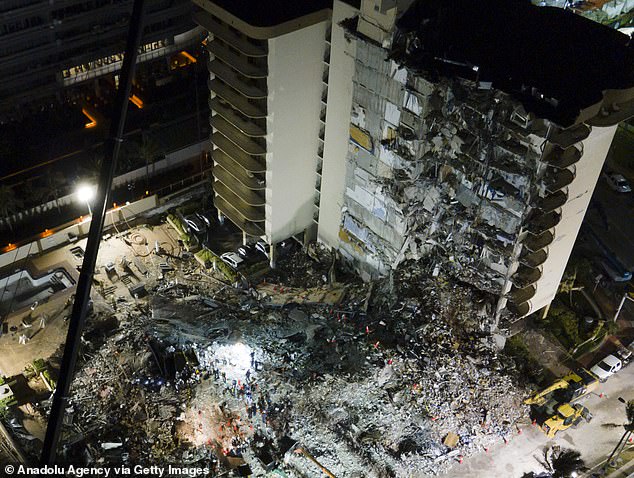 State legislation enacted after the 2021 collapse of the Champlain Tower South in Surfside (pictured), which killed 98 people, means hundreds of thousands of apartment owners now have to pay hefty sums for previously neglected maintenance