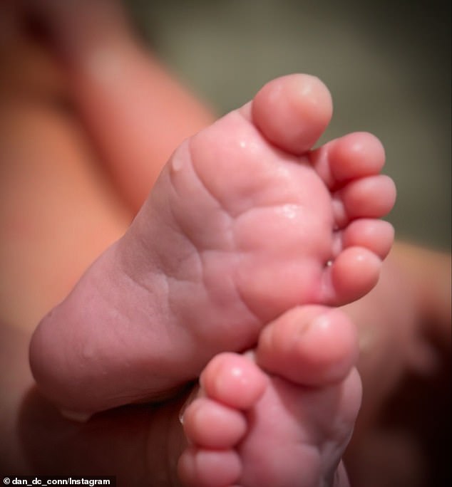 Former NRL star Daniel Conn has shared touching photos of his newborn Chilli Raine