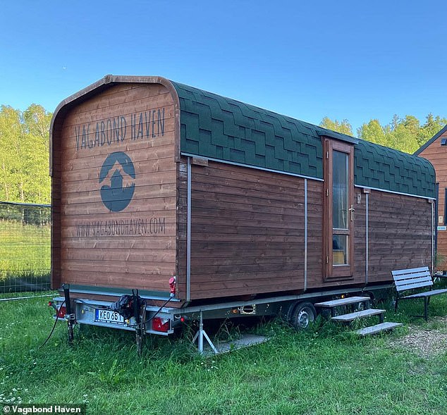 The houses each weigh around three tonnes and all four are worth a combined £215,000. Pictured: The second stolen house