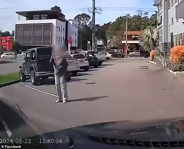 Dashcam captured woman blocking empty parking space on Thursday