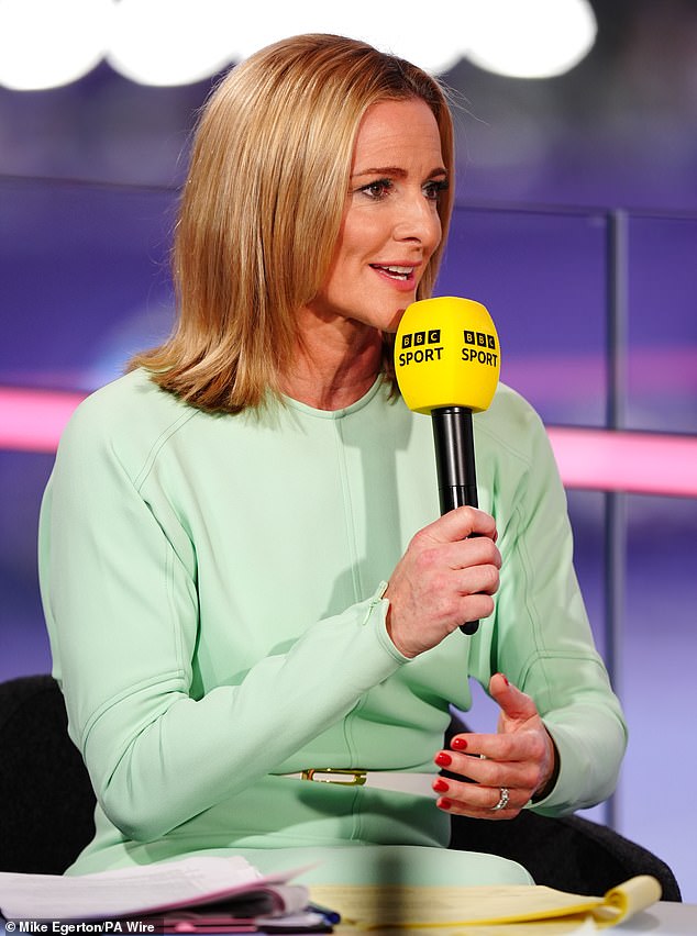 BBC Olympic Games presenter Gabby Logan has been criticised for calling a mistake by the US 4x100m Olympic team a 'c**k-up'