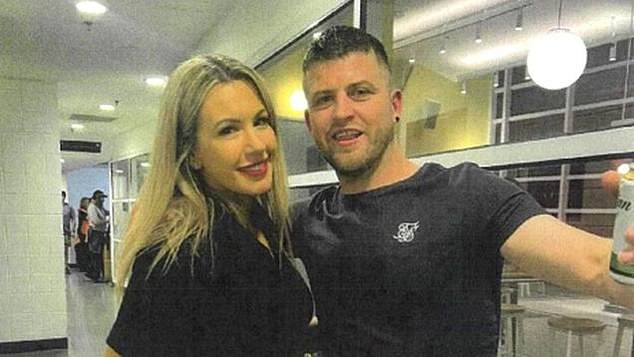 Seven months after the couple (pictured) began dating, police took a temporary measure against Porter (pictured right) to prevent domestic violence.