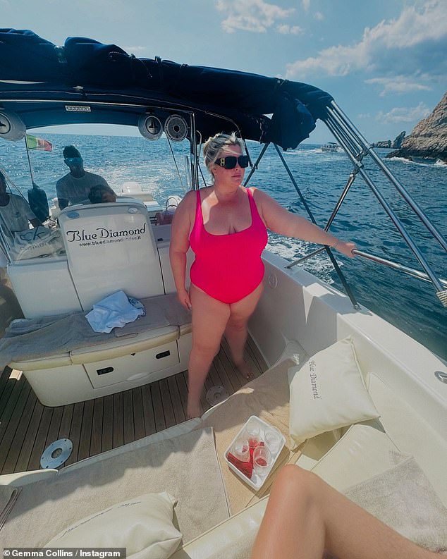 Gemma Collins has said she was 'very lucky to have survived' after being hit by the terrible storm that hit Sicily on Monday