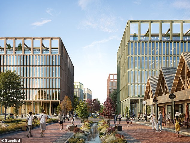 The $7.5 billion plan includes a city center (pictured is an artist's rendering), six 