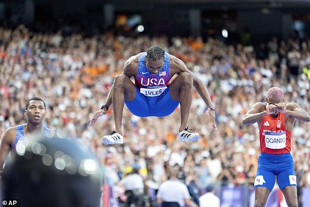 Noah Lyles came bursting, jumping and skipping out of the tunnel for the 200m final