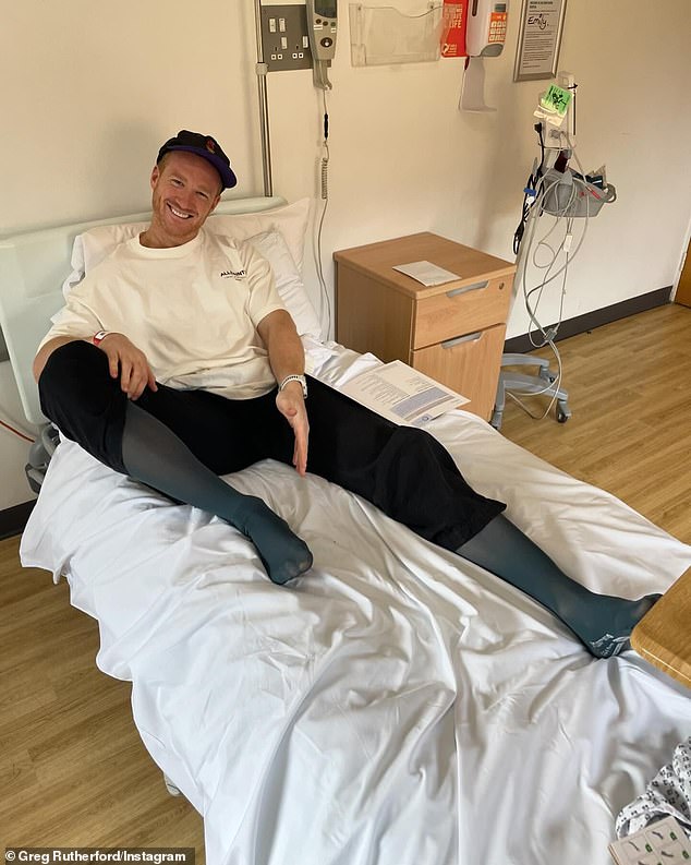 The retired athlete has been plagued by bad luck since appearing on Dancing On Ice and had to undergo surgery after rupturing his stomach. He was later diagnosed with whooping cough.