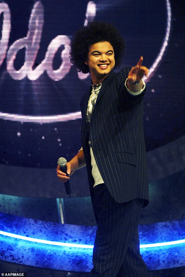 Guy rose to fame when he won the first season of Australian Idol in 2003 (pictured) and is now probably best known as a judge on The Voice Australia