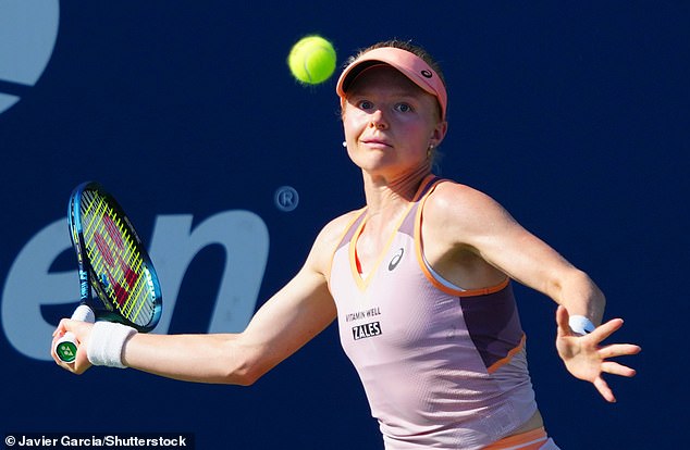 Britain's Harriet Dart made ten double faults in her defeat to Marta Kostyuk