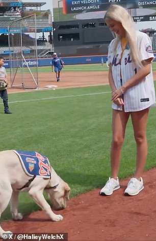 Welch at Citi Field before the game