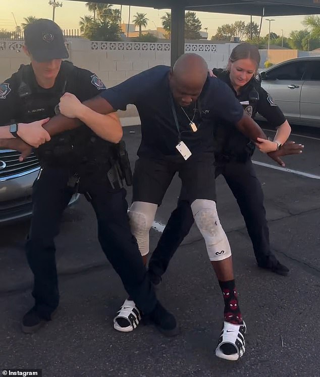 As Cockrell continued to refuse to sit down or lie down on the ground, another officer arrived on the scene and began forcing him to the ground to handcuff him.