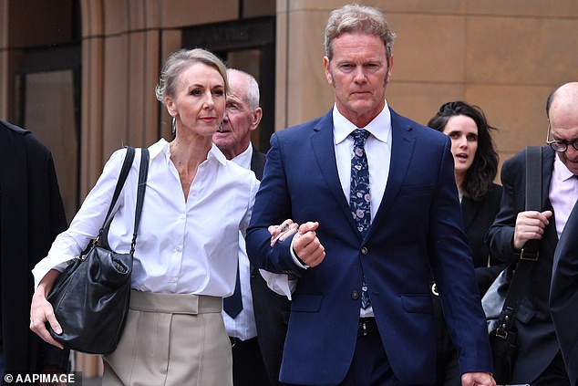 McLachlan (pictured outside court) says he wanted to ensure a career comeback was the right move for both him and his partner Vanessa Scammell (above)