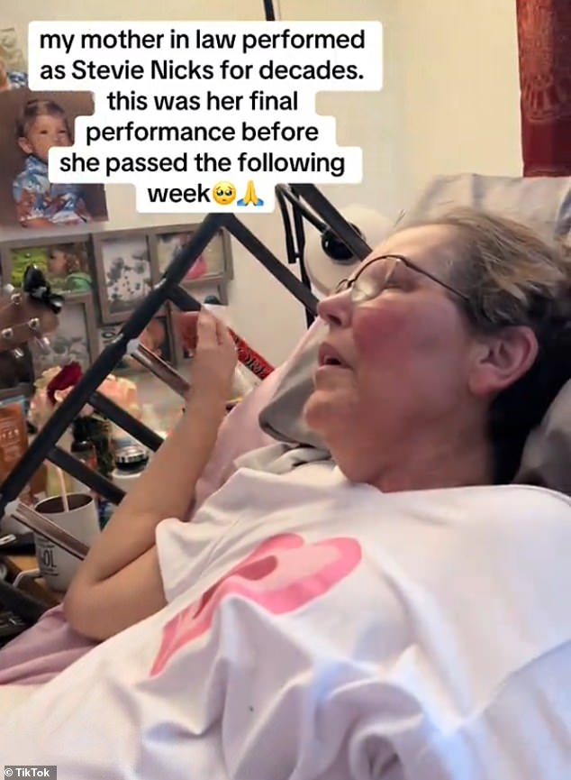 Heartbreaking footage captured the moment Fleetwood Mac cover singer Marirose Powell, 62, sang her favourite song for the last time in her hospital bed