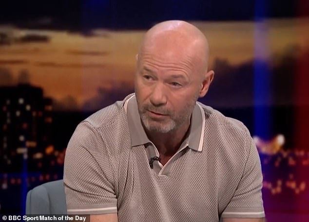 Alan Shearer was critical of Rashford during his analysis of Match of the Day on Saturday