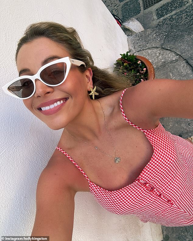 Holly also shared this selfie from the couple's European trip