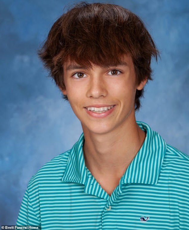 Collin Moorefield, 15, died in a boating accident in St. Petersburg, Florida on March 3.