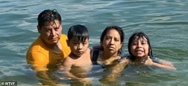 Mother Amarilia 'Lileana' Vamaca (pictured second from right) drowned in a lake in Nashville, Tennessee, while trying to save her 12-year-old daughter