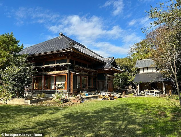 Mr Thursfield bought the three-bedroom traditional Japanese-style house on a 1,800 square metre plot in February 2019