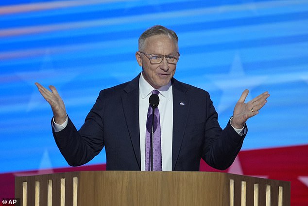 Republican Mayor of Mesa, AZ John Giles speaks at the Democratic National Convention. He was also present at a recent Latter-day Saints for Harris-Walz call