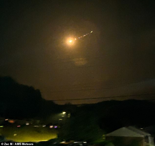 More than 200 people in several states, including Ohio, the Carolinas and Tennessee, reported a bright fireball in the sky at 9:45 p.m. Thursday.