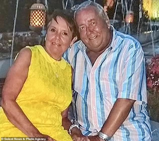 The 73-year-old (right), who is in remission from prostate cancer, tried to log into his hospital records but he and his wife Susan (left) were 'stunned' to see that access had been denied because 'he didn't exist'