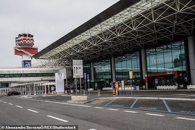 Pilots had to make an emergency landing at Rome's Fiumicino airport