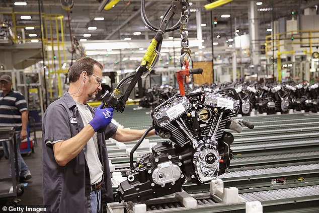 The company said the brand would continue to work exclusively on growing motorsports. A worker at their Menomonee Falls, Wisconsin factory is seen here