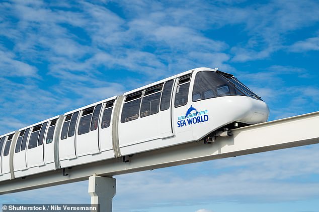 Iconic Aussie monorail attraction at Gold Coast Sea World set