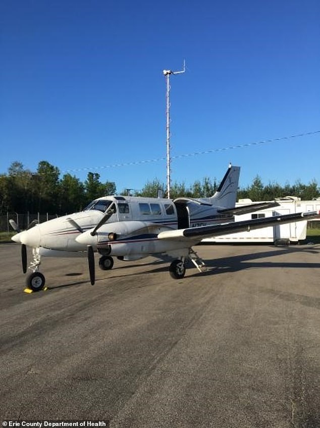 Low-flying planes will drop the first round of vaccine packages over rural and suburban towns in Erie County.