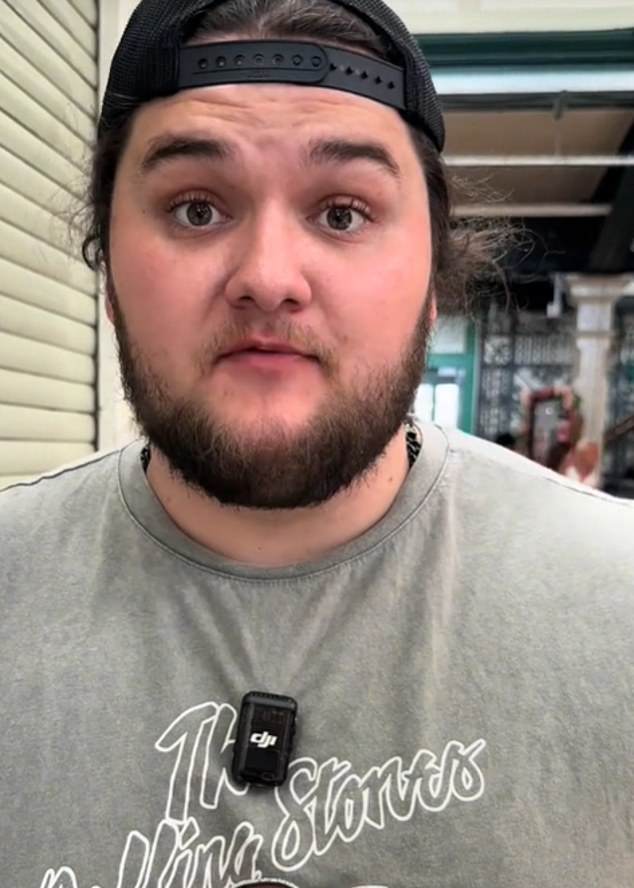 Kalani Smith (pictured), who goes by TikTok handle @kalanighosthunter, was left stunned after taking a bite of a Welsh cake from the Cardiff market