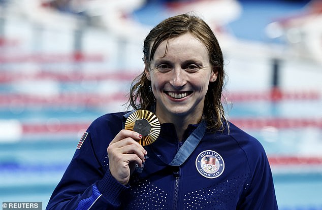 Katie Ledecky went viral with photos showing her dominance while winning gold in Paris