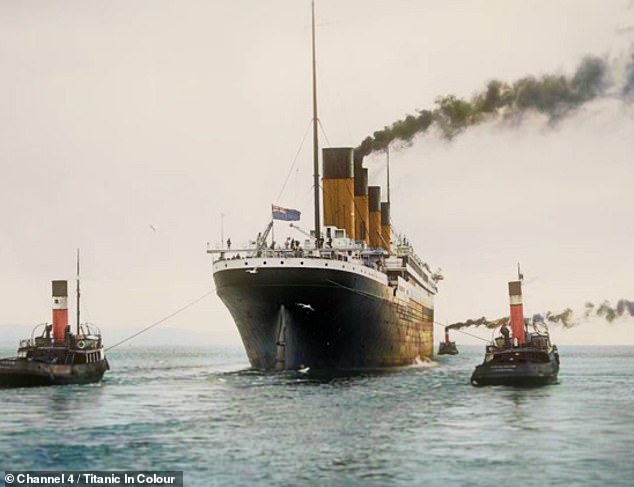 New colour footage shows what life was really like aboard the RMS Titanic - as revealed in a new Channel 4 documentary