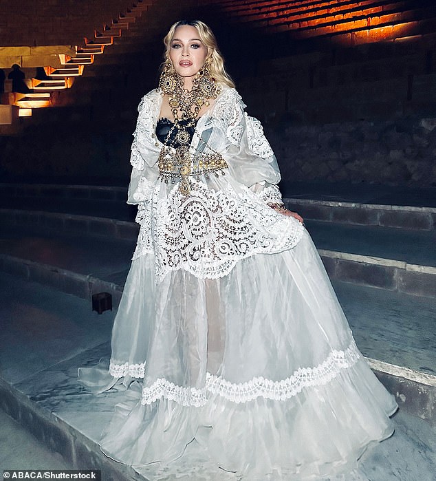 Madonna has hosted a host of festivities to celebrate her 66th birthday, wearing a range of sexy lingerie before visiting a World Heritage site in Pompeii