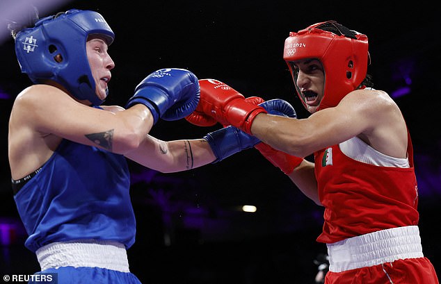 Boxer Imane Khelif (right) defeated Anna Luca Hamori to secure an Olympic medal