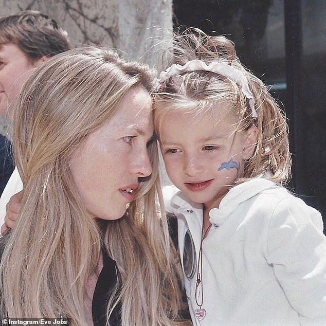 Steve and Laurene married in March 1991 and had three children together: son Reed in 1991, daughters Erin in 1995 and Eve in 1998. (Eve and Laurene pictured together)